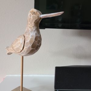 Hand carved beach wood decor